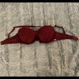 Victorias Secret PINK Burgundy Push Up Bra